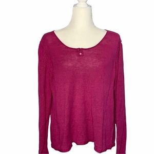 NWOT Eileen Fisher Linen Roll Hem Sweater Size XL